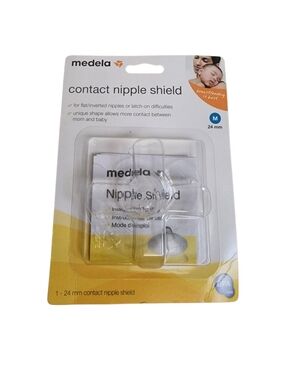 Medela Contact Nipple Shield 24mm Silicone, DEHP & BPA Free Clear NWT